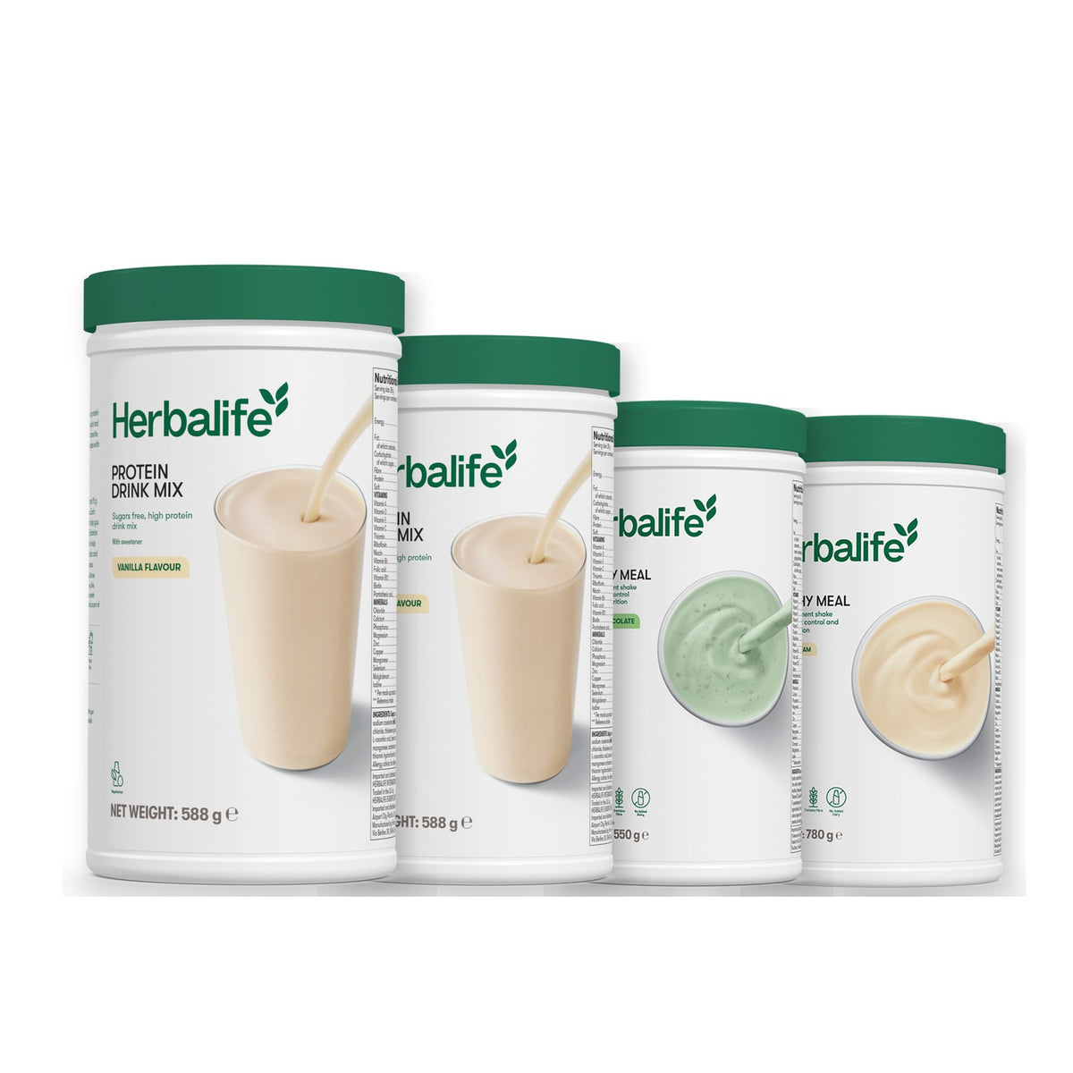 2 Protein Drink Mix with 2 Formula 1 flavours of your choice - Mint Chocolate / Vanilla (Large 780g)