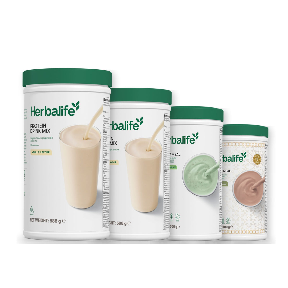 2 Protein Drink Mix with 2 Formula 1 flavours of your choice - Mint Chocolate / Dubai Style Chocolate