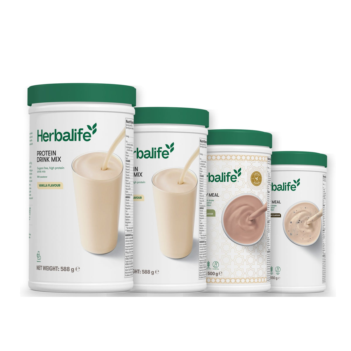 2 Protein Drink Mix with 2 Formula 1 flavours of your choice - Dubai Style Chocolate / Cookie Crunch