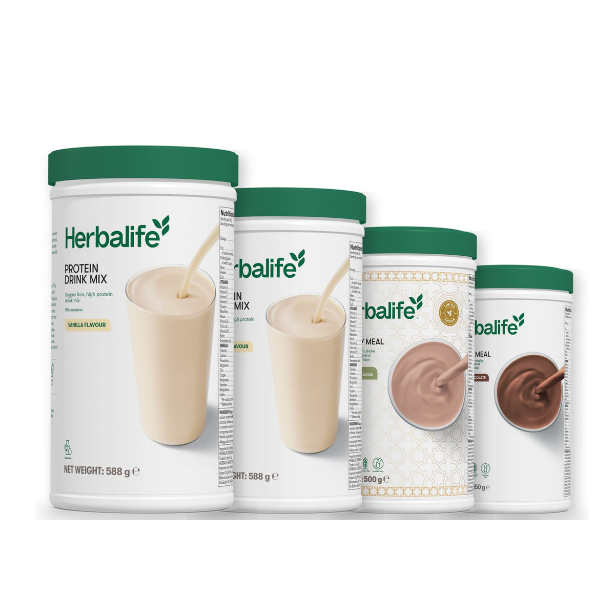 2 Protein Drink Mix with 2 Formula 1 flavours of your choice - Dubai Style Chocolate / Chocolate
