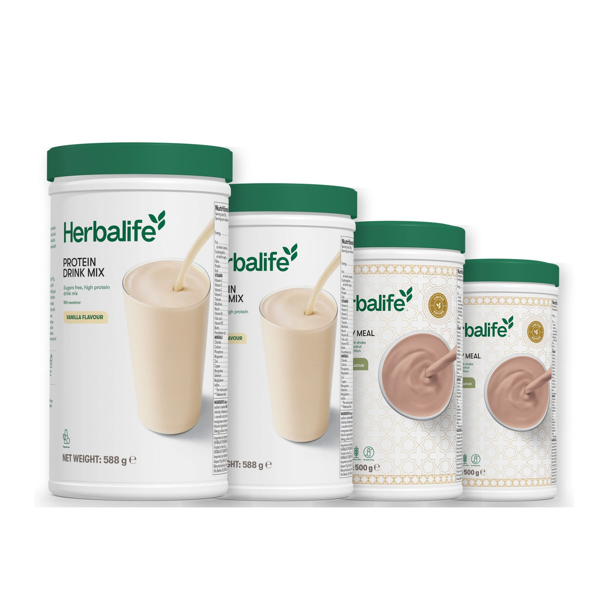 2 Protein Drink Mix with 2 Formula 1 flavours of your choice - Dubai Style Chocolate / Dubai Style Chocolate