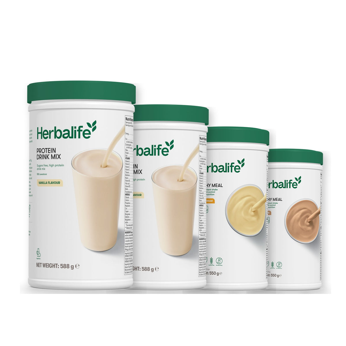 2 Protein Drink Mix with 2 Formula 1 flavours of your choice - Banana Cream / Cafe Latte