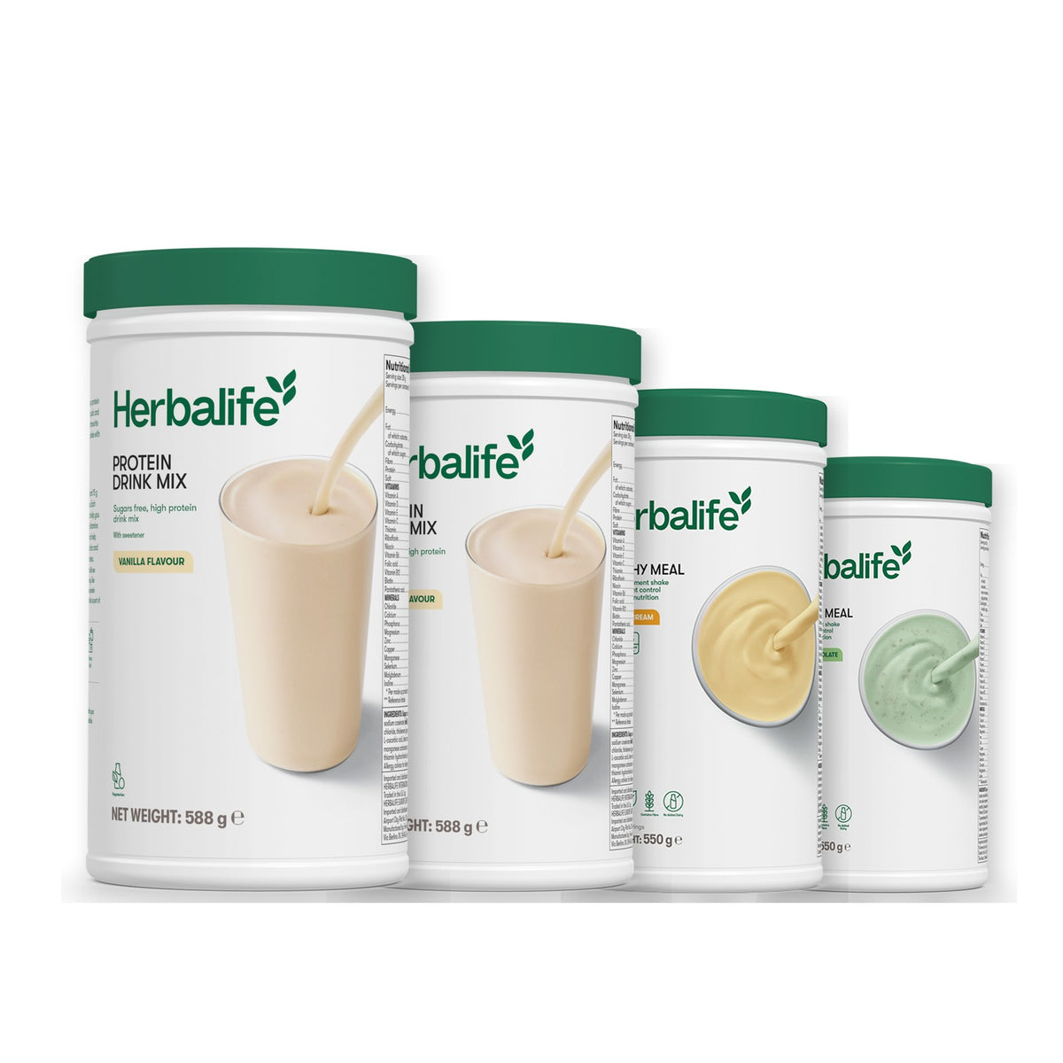 2 Protein Drink Mix with 2 Formula 1 flavours of your choice - Banana Cream / Mint Chocolate