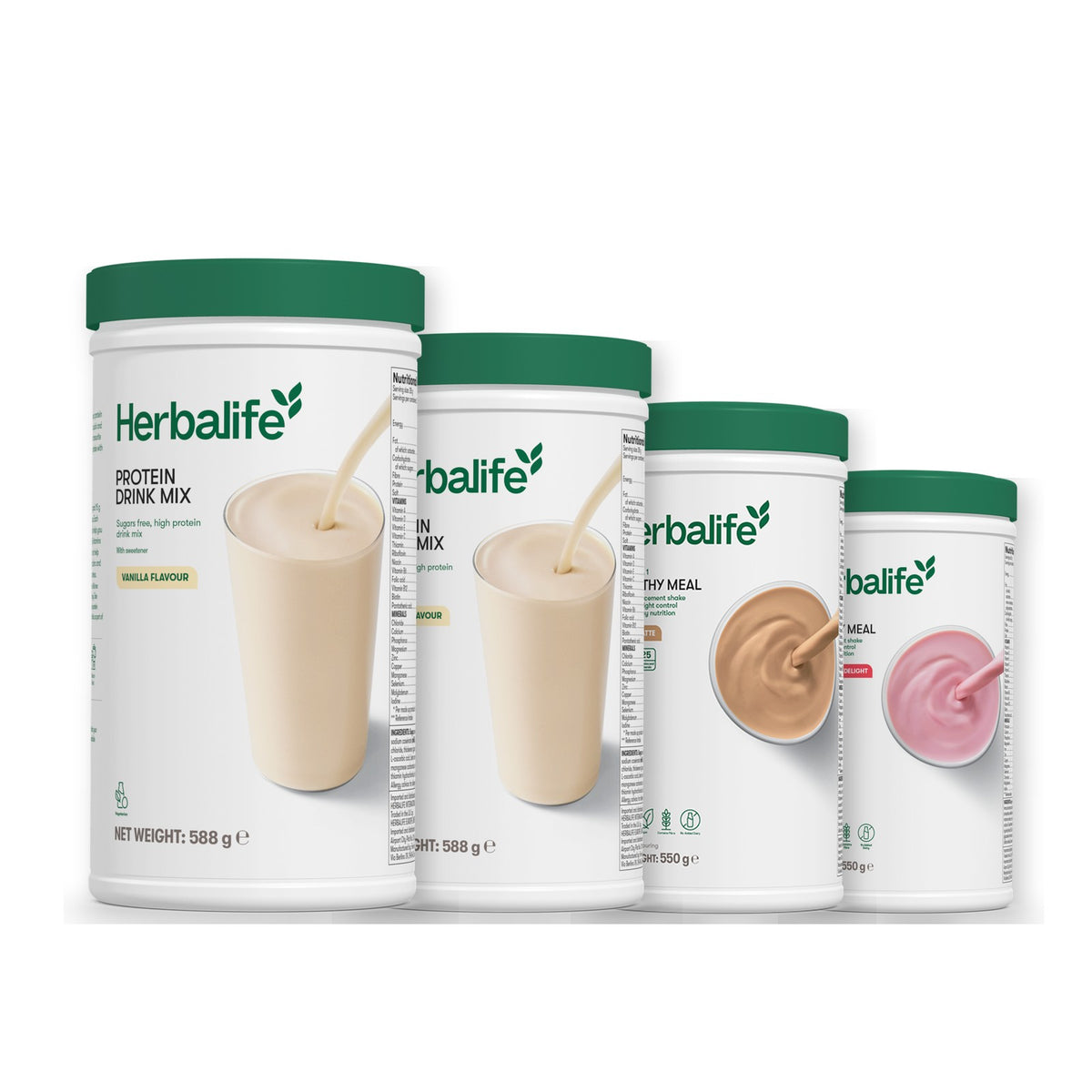 2 Protein Drink Mix with 2 Formula 1 flavours of your choice - Cafe Latte / Strawberry