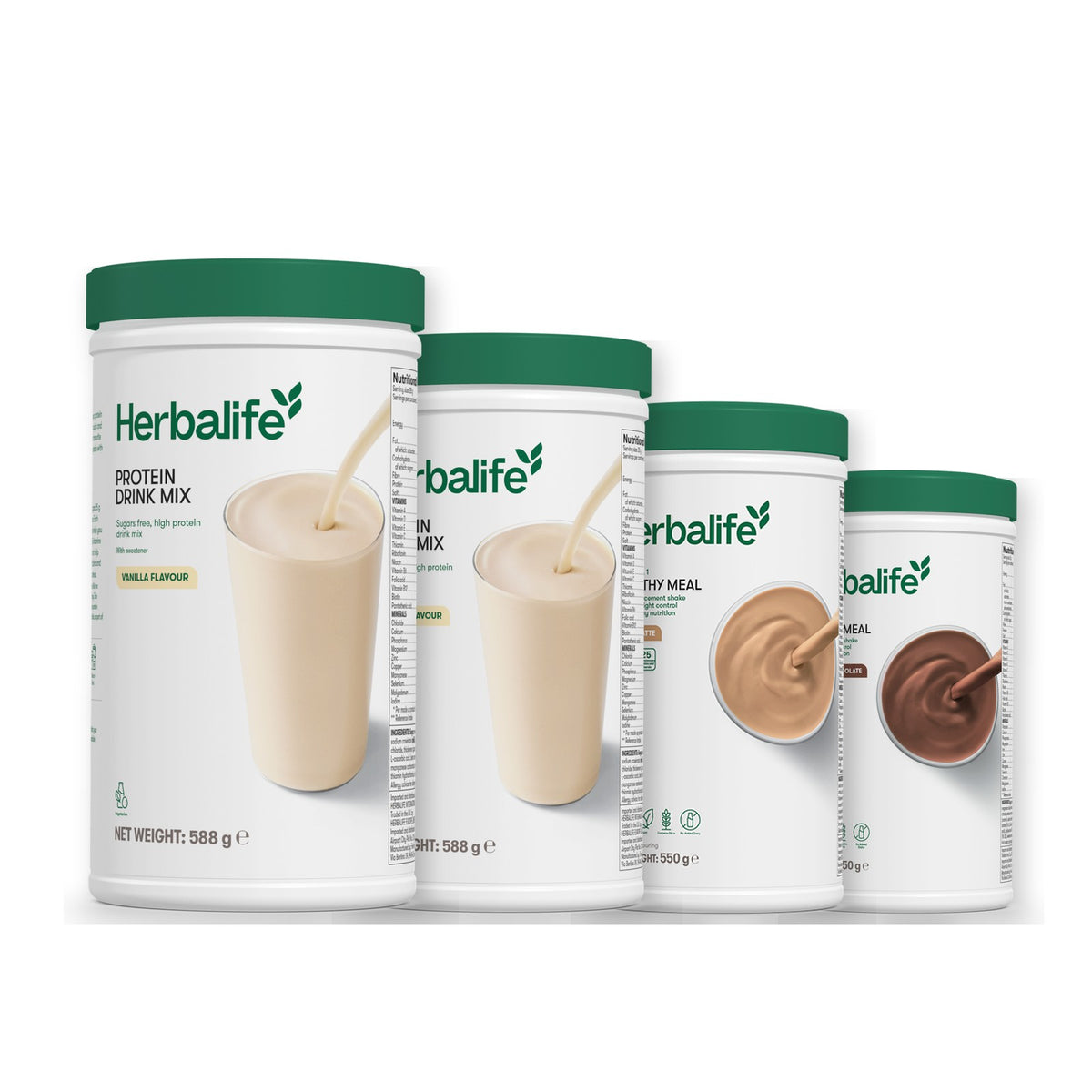 2 Protein Drink Mix with 2 Formula 1 flavours of your choice - Cafe Latte / Chocolate