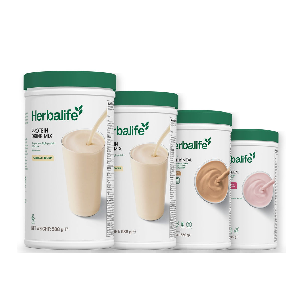 2 Protein Drink Mix with 2 Formula 1 flavours of your choice - Cafe Latte / Free From Raspberry & White Chocolate