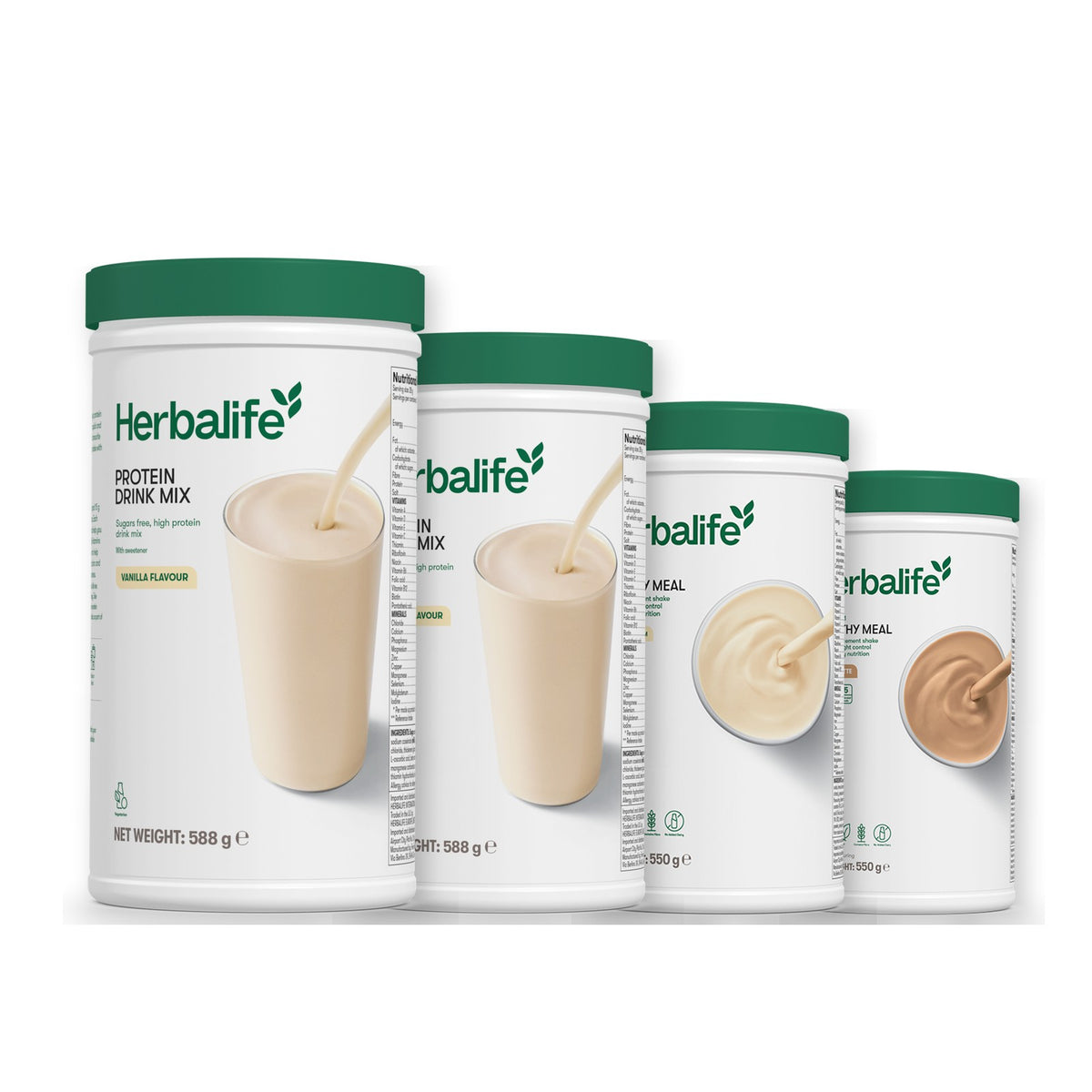 2 Protein Drink Mix with 2 Formula 1 flavours of your choice - Vanilla / Cafe Latte
