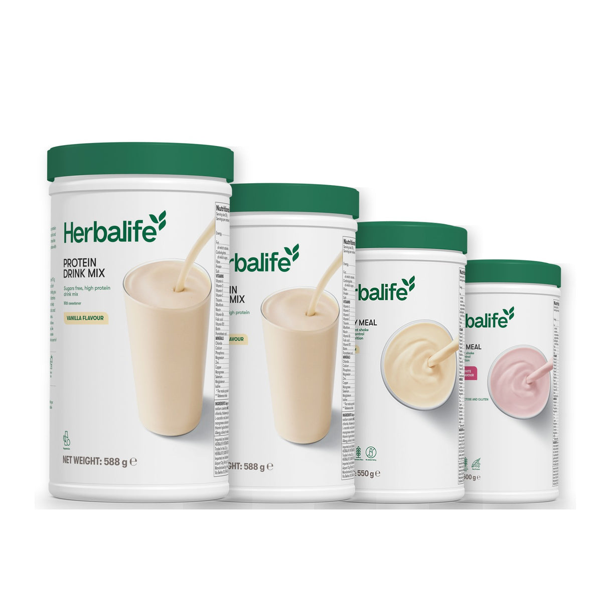2 Protein Drink Mix with 2 Formula 1 flavours of your choice - Vanilla / Free From Raspberry & White Chocolate