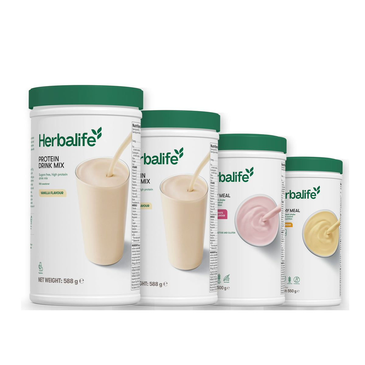 2 Protein Drink Mix with 2 Formula 1 flavours of your choice - Free From Raspberry & White Chocolate / Banana Cream