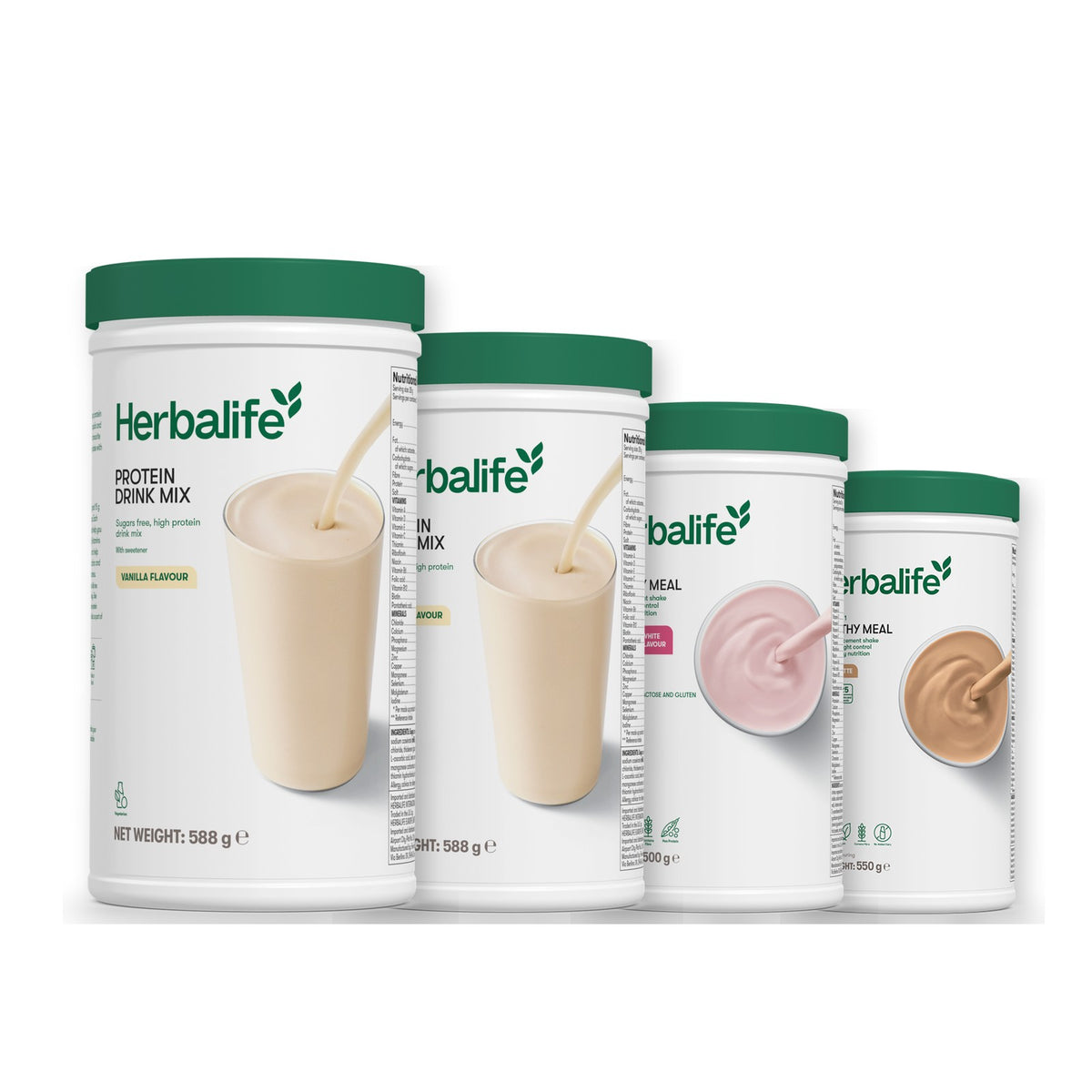 2 Protein Drink Mix with 2 Formula 1 flavours of your choice - Free From Raspberry & White Chocolate / Cafe Latte