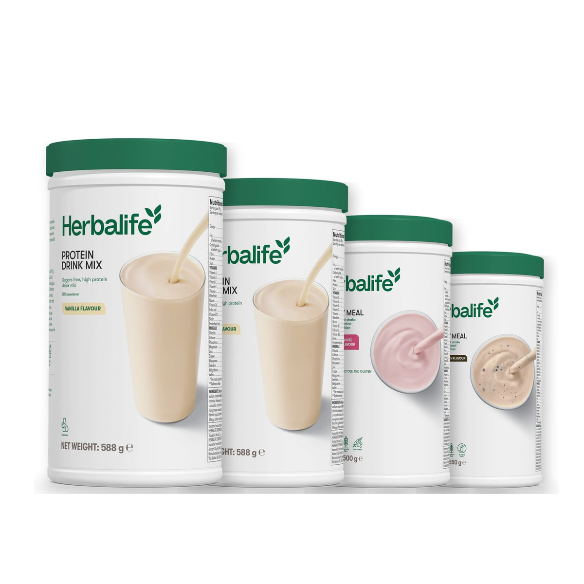 2 Protein Drink Mix with 2 Formula 1 flavours of your choice - Free From Raspberry & White Chocolate / Cookie Crunch
