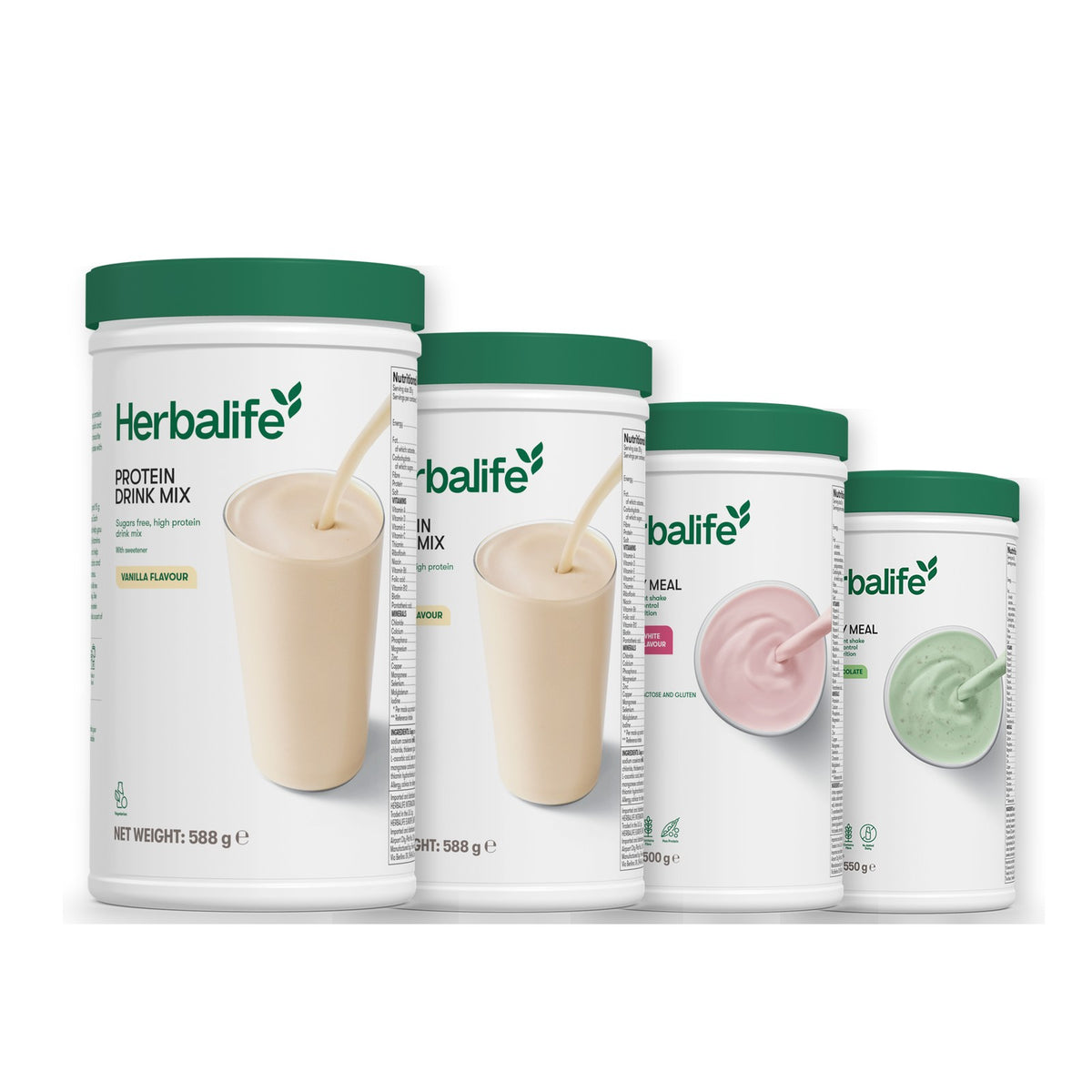 2 Protein Drink Mix with 2 Formula 1 flavours of your choice - Free From Raspberry & White Chocolate / Mint Chocolate