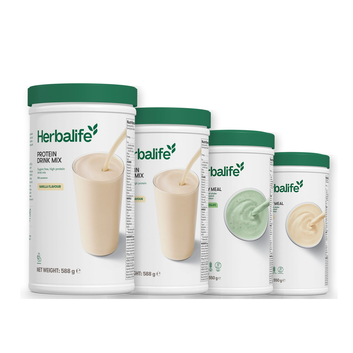 2 Protein Drink Mix with 2 Formula 1 flavours of your choice - Mint Chocolate / Vanilla