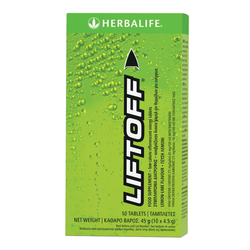 Lift Off® Effervescent Energy Drink Lemon-lime 10 tablets per box - Lose Weight Feel Great