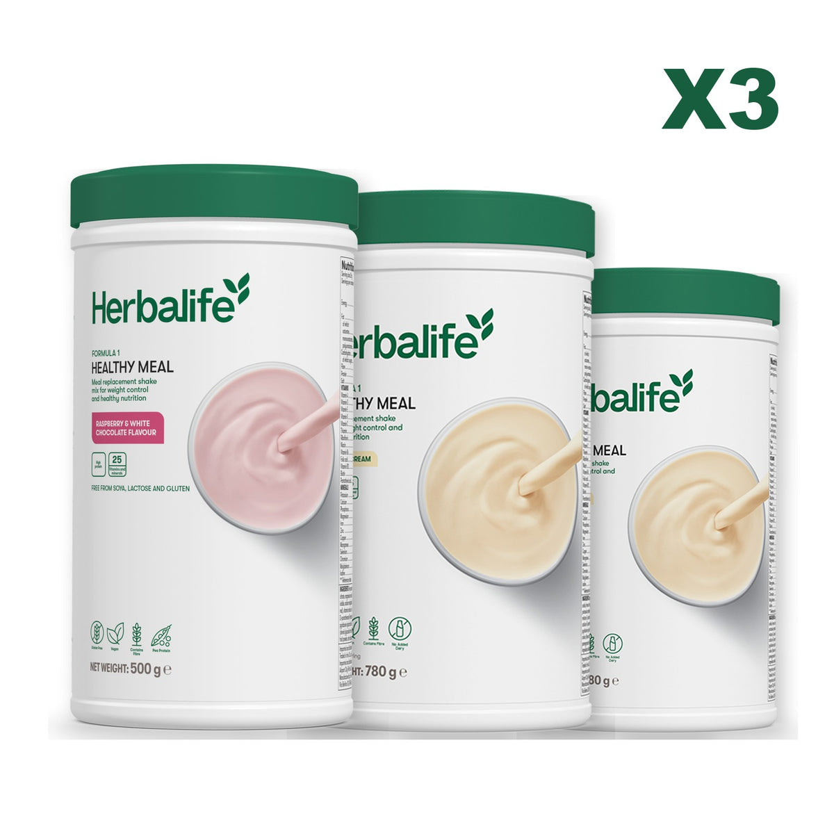 Formula 1 Free From Raspberry and White Chocolate plus 2 flavours of your choice - Vanilla (Large 780g) / Vanilla (Large 780g)