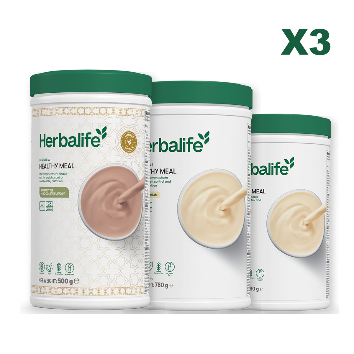 Formula 1 Dubai Style Chocolate plus 2 flavours of your choice - Vanilla (Large 780g) / Vanilla (Large 780g)