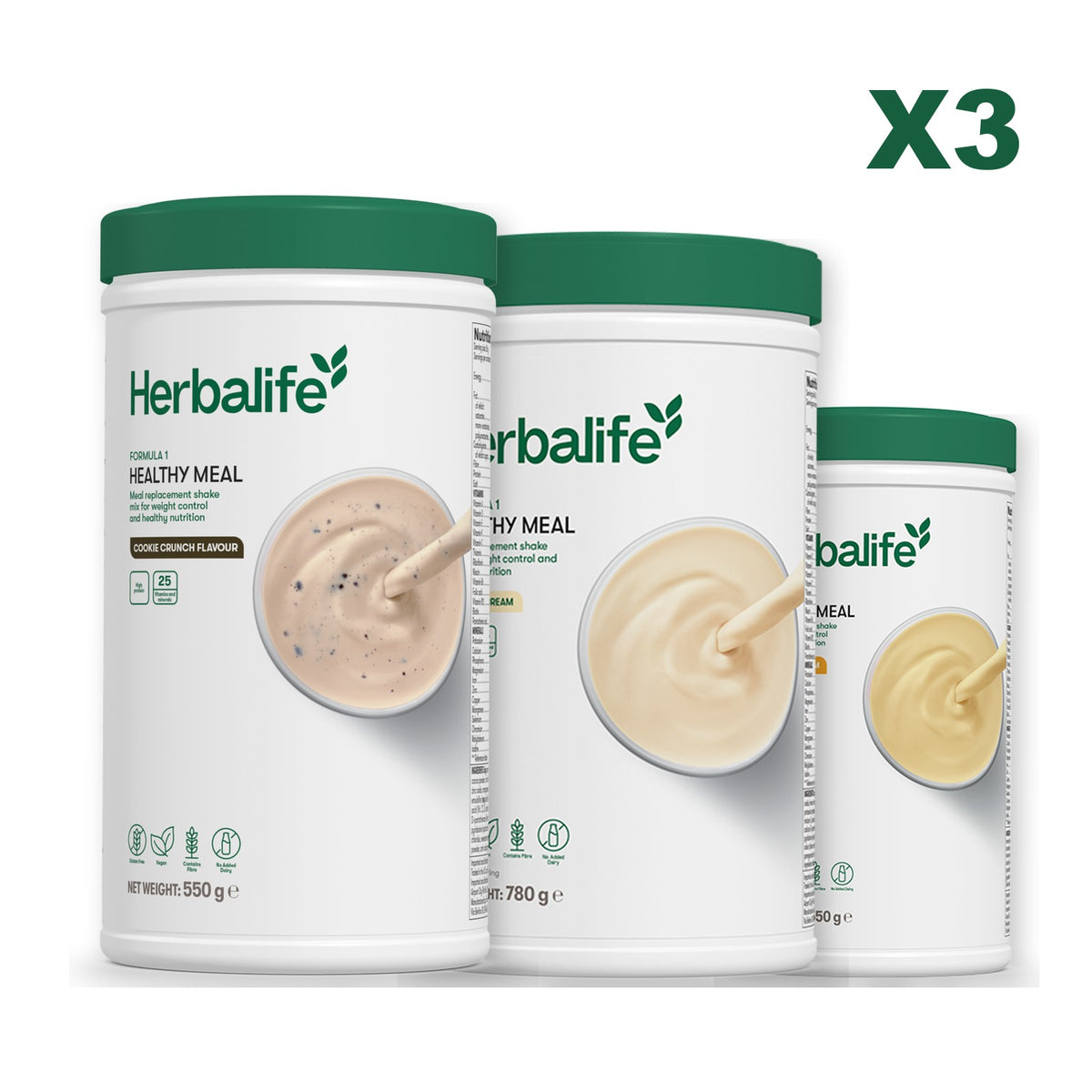Formula 1 Cookie Crunch plus 2 flavours of your choice - Vanilla (Large 780g) / Banana Cream