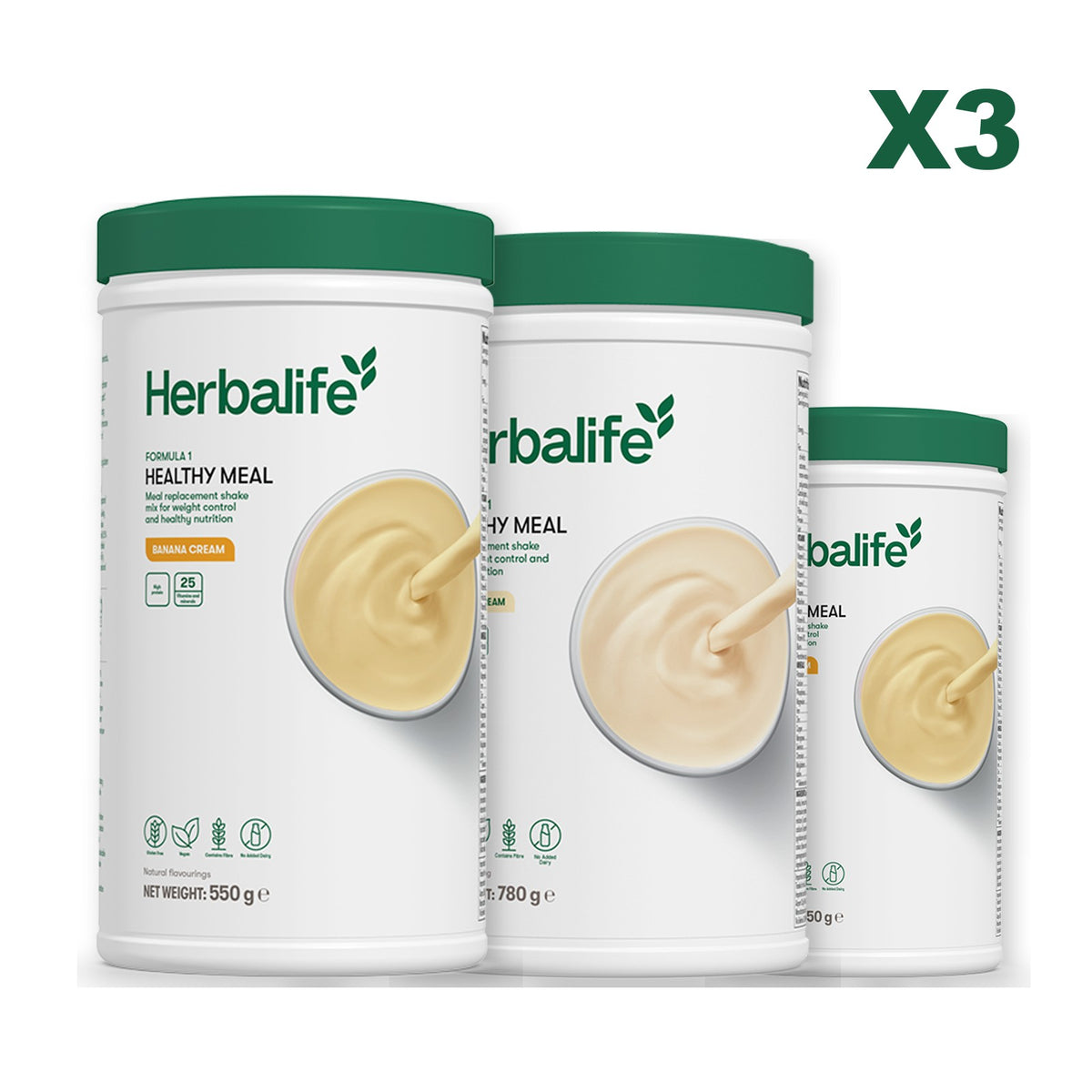 Formula 1 Banana Cream plus 2 flavours of your choice - Vanilla (Large 780g) / Banana Cream