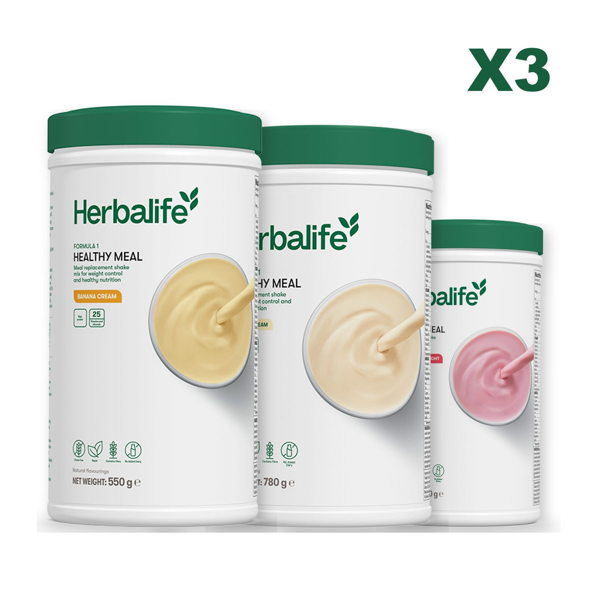 Formula 1 Banana Cream plus 2 flavours of your choice - Vanilla (Large 780g) / Strawberry