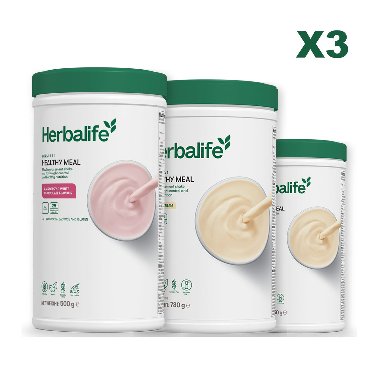 Formula 1 Free From Raspberry and White Chocolate plus 2 flavours of your choice - Vanilla (Large 780g) / Vanilla
