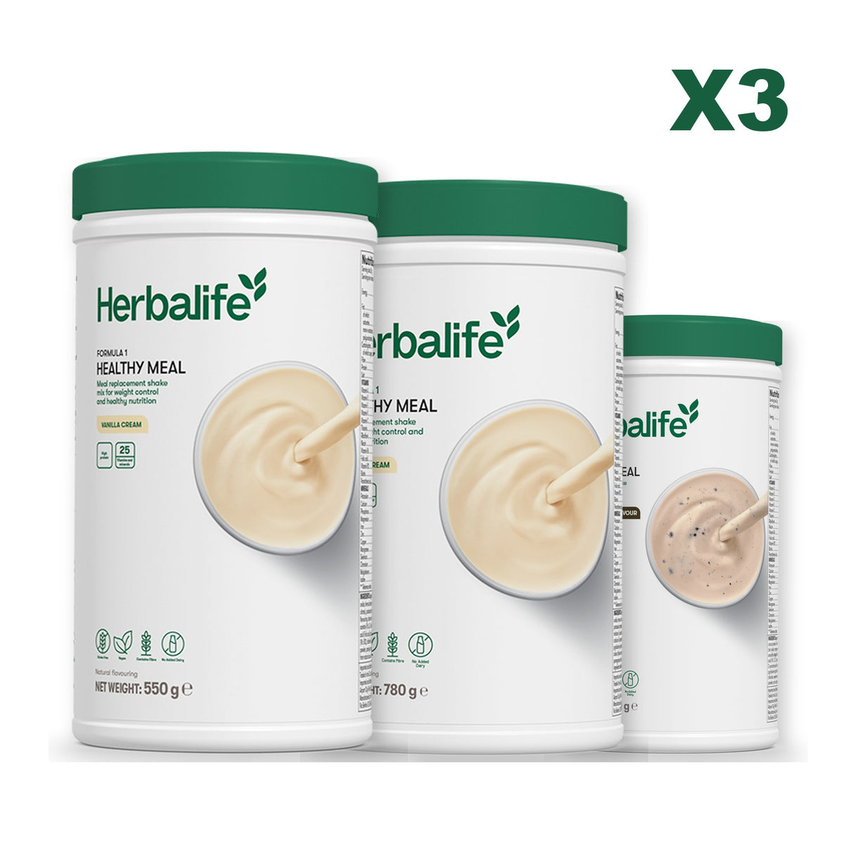 Formula 1 Vanilla plus 2 flavours of your choice - Vanilla (Large 780g) / Cookie Crunch
