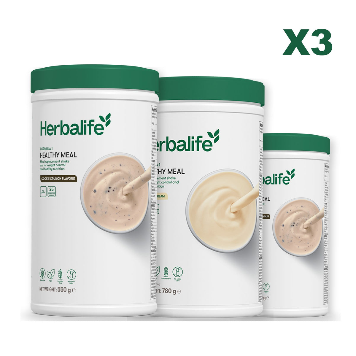 Formula 1 Cookie Crunch plus 2 flavours of your choice - Vanilla (Large 780g) / Cookie Crunch
