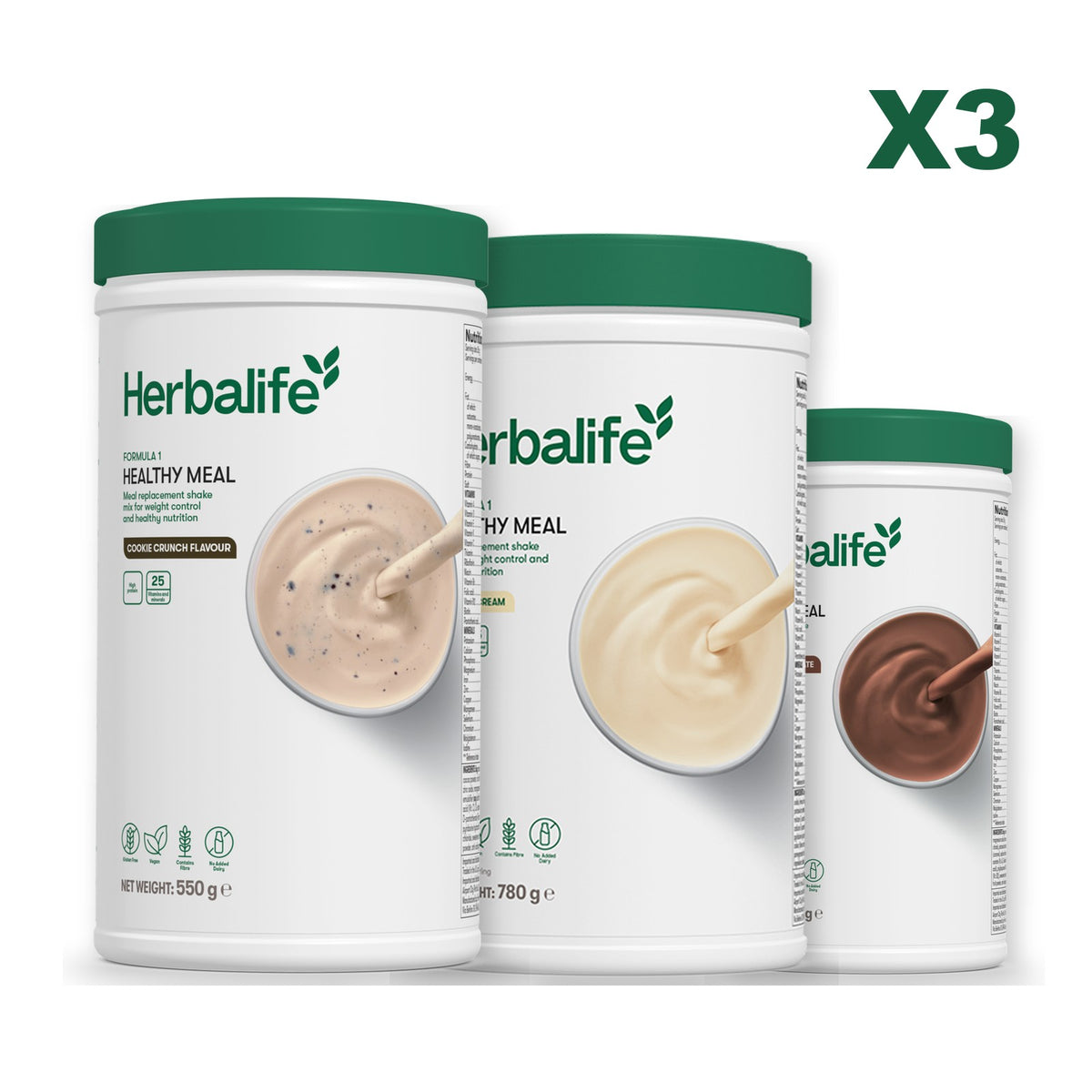 Formula 1 Cookie Crunch plus 2 flavours of your choice - Vanilla (Large 780g) / Chocolate