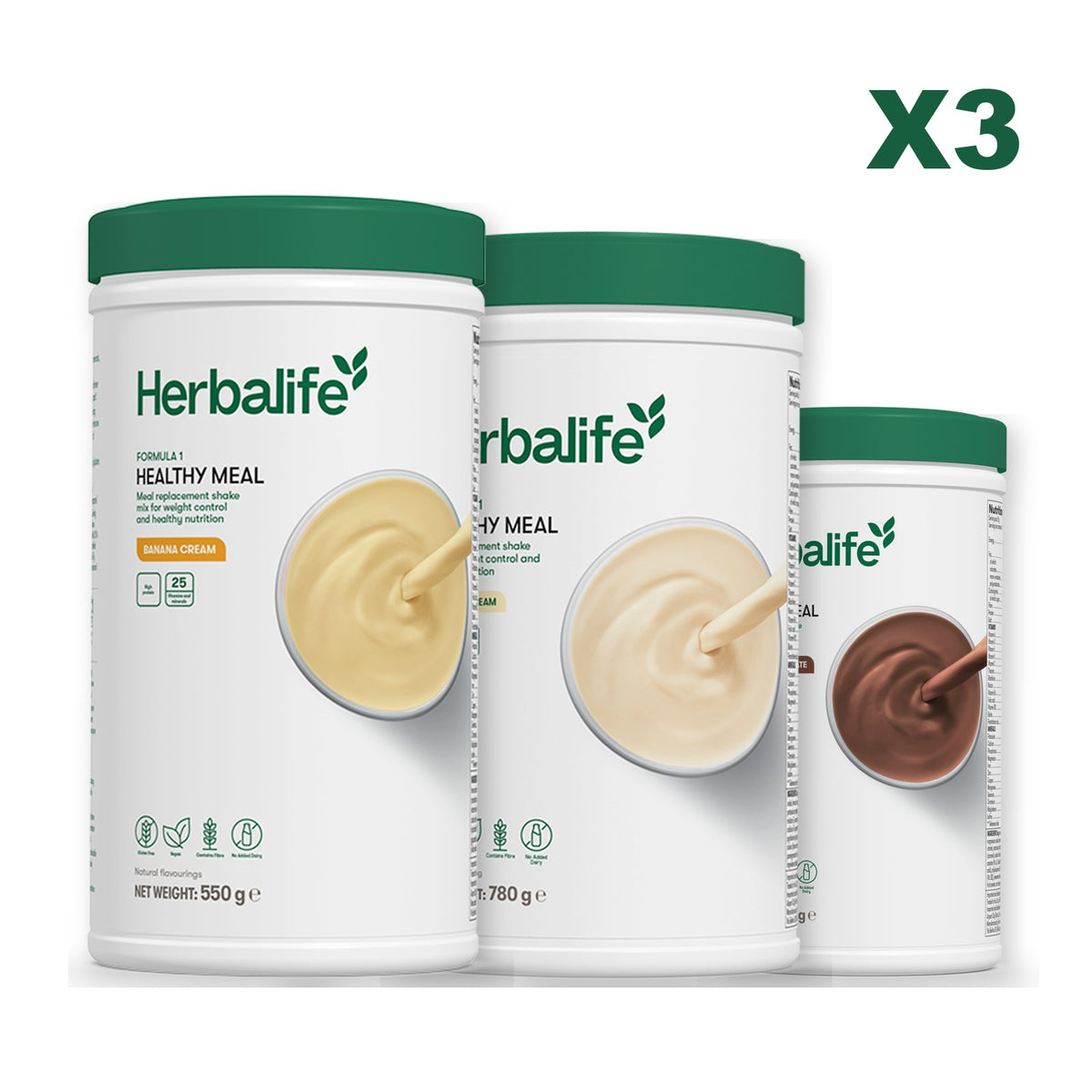 Formula 1 Banana Cream plus 2 flavours of your choice - Vanilla (Large 780g) / Chocolate