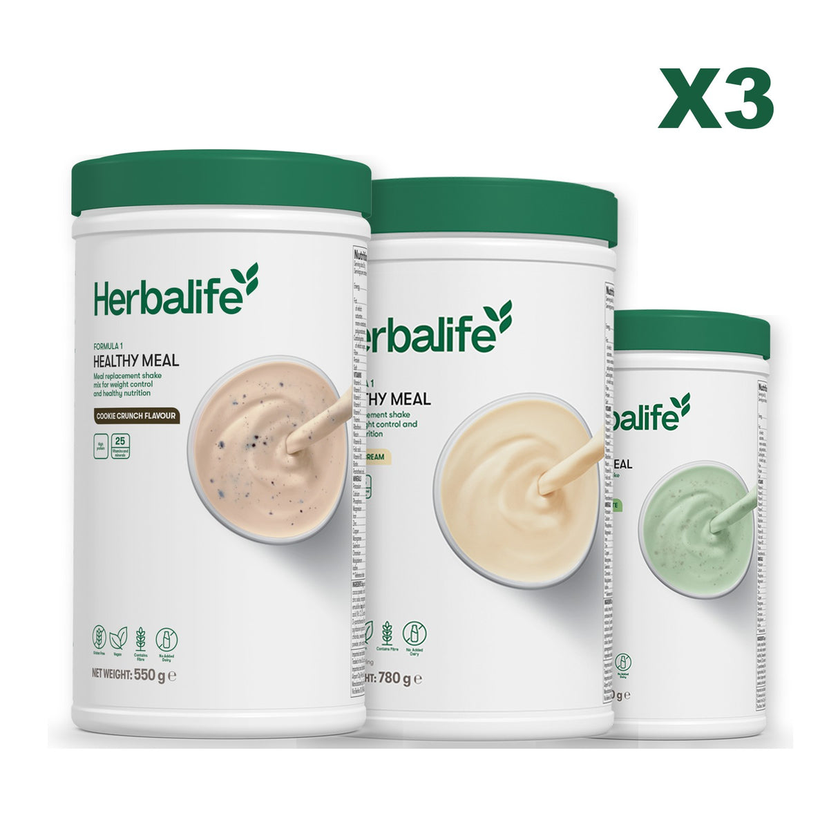 Formula 1 Cookie Crunch plus 2 flavours of your choice - Vanilla (Large 780g) / Mint Chocolate
