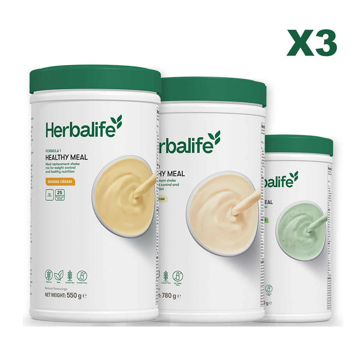 Formula 1 Banana Cream plus 2 flavours of your choice - Vanilla (Large 780g) / Mint Chocolate