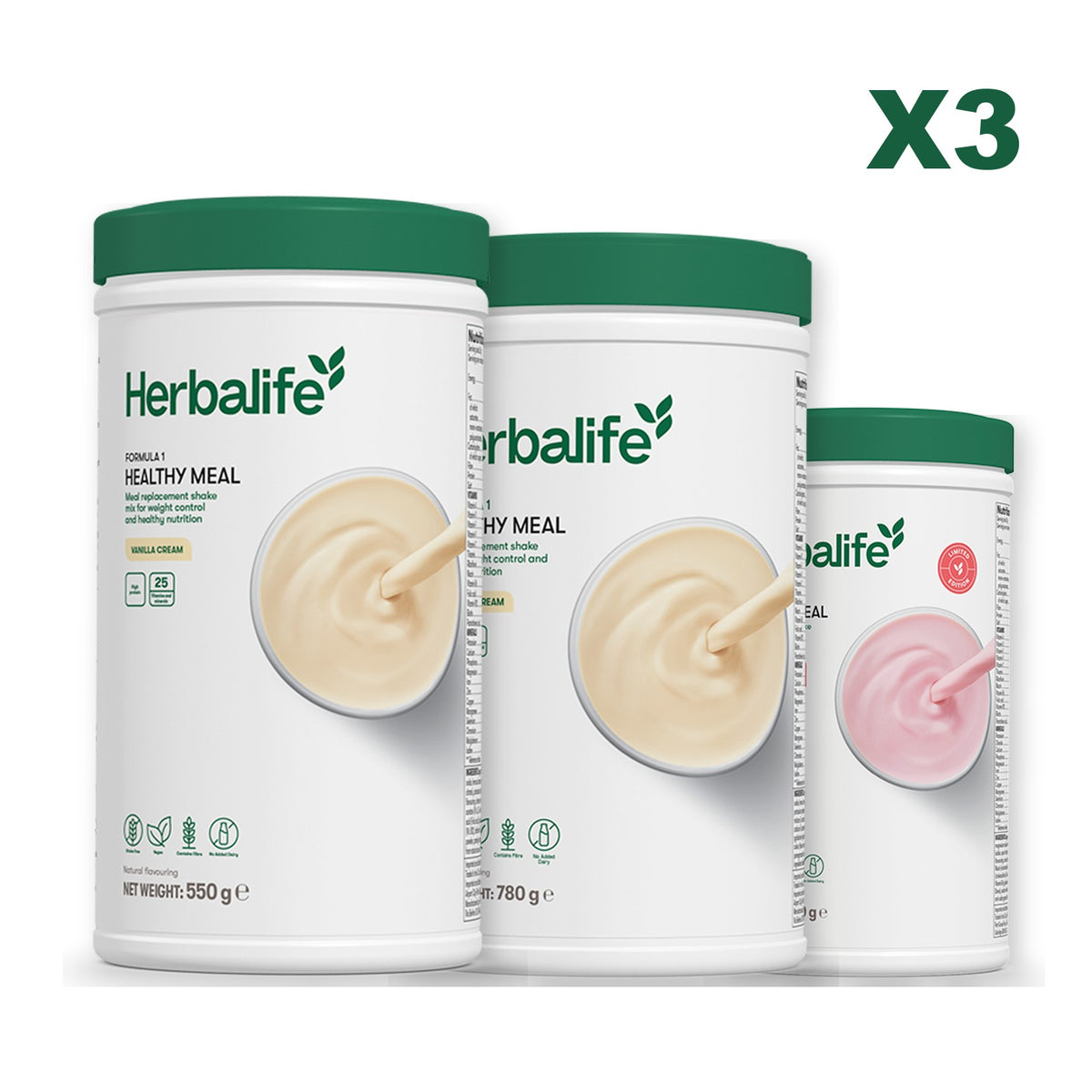 Formula 1 Vanilla plus 2 flavours of your choice - Vanilla (Large 780g) / Strawberry Watermelon