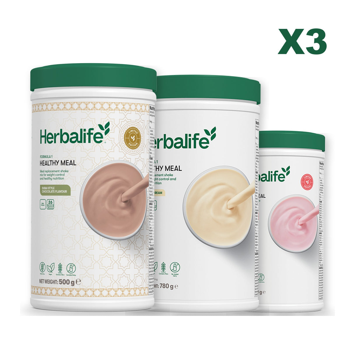 Formula 1 Dubai Style Chocolate plus 2 flavours of your choice - Vanilla (Large 780g) / Strawberry Watermelon