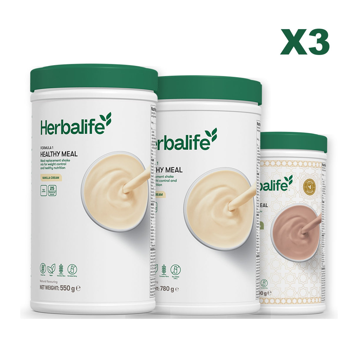 Formula 1 Vanilla plus 2 flavours of your choice - Vanilla (Large 780g) / Dubai Style Chocolate