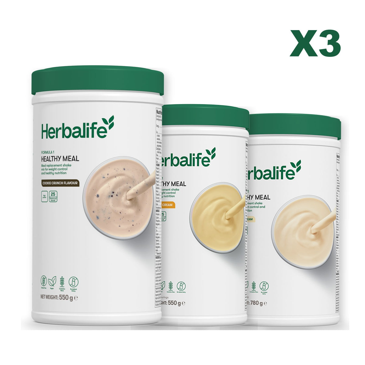 Formula 1 Cookie Crunch plus 2 flavours of your choice - Banana Cream / Vanilla (Large 780g)