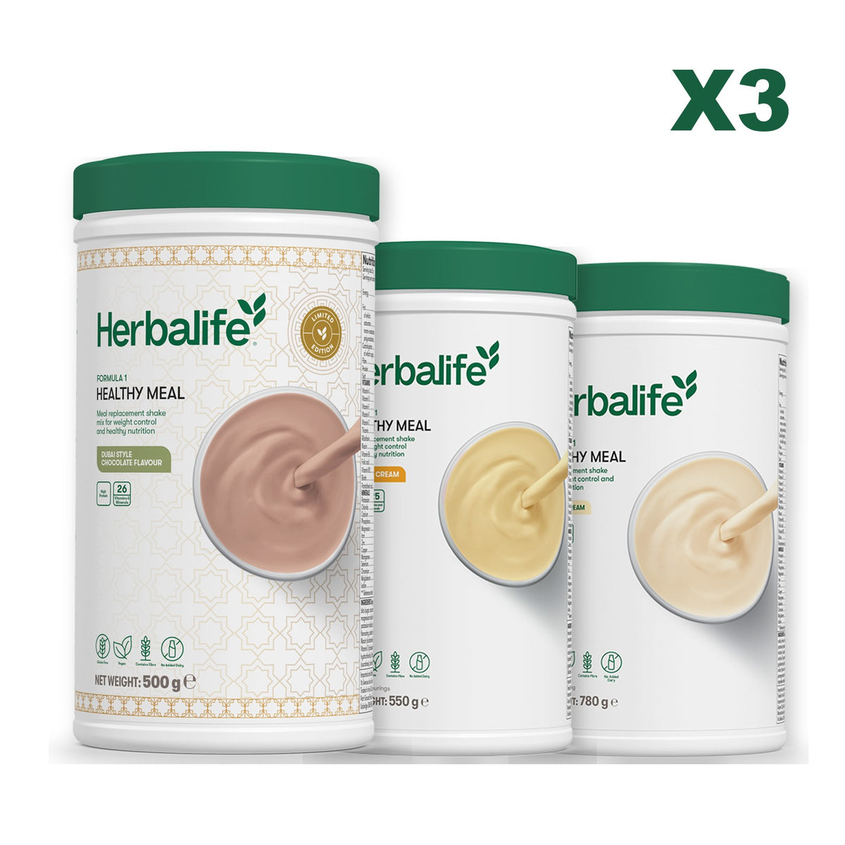 Formula 1 Dubai Style Chocolate plus 2 flavours of your choice - Banana Cream / Vanilla (Large 780g)