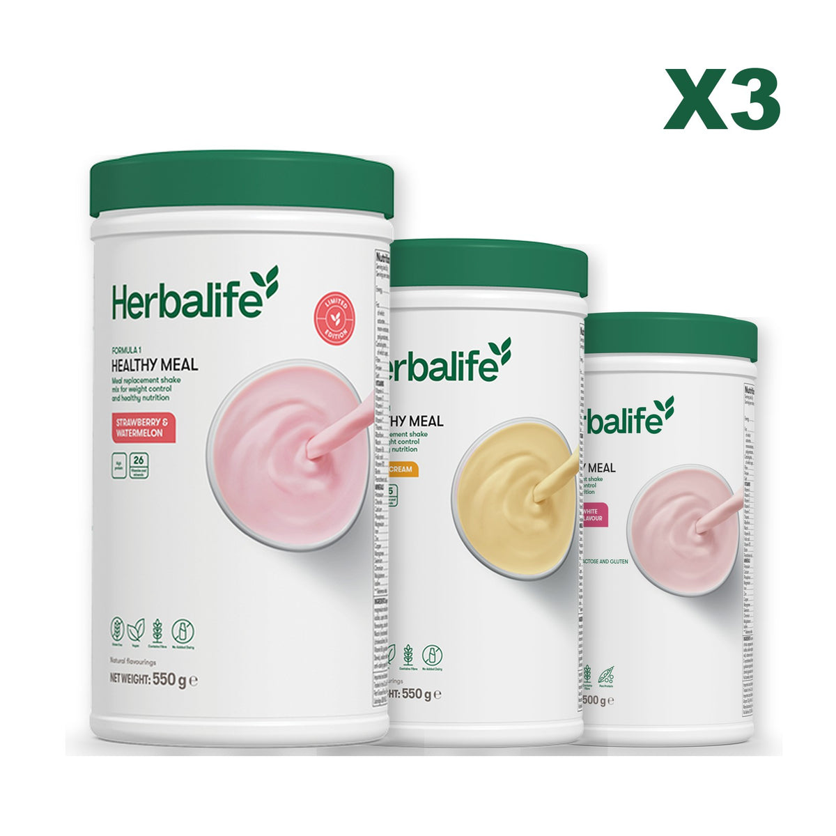Formula 1 Strawberry Watermelon plus 2 flavours of your choice - Banana Cream / Free From Raspberry & White Chocolate