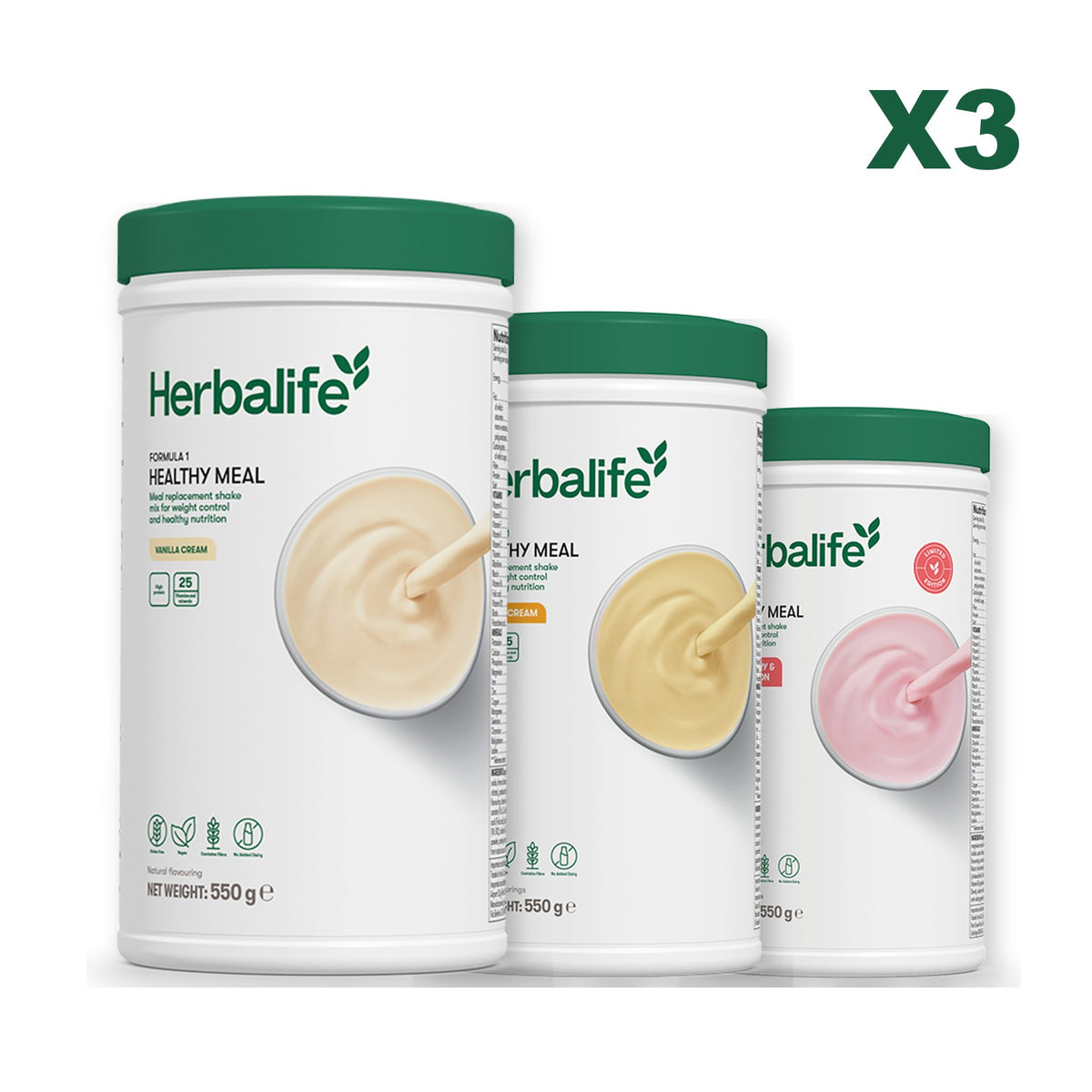 Formula 1 Vanilla plus 2 flavours of your choice - Banana Cream / Strawberry Watermelon