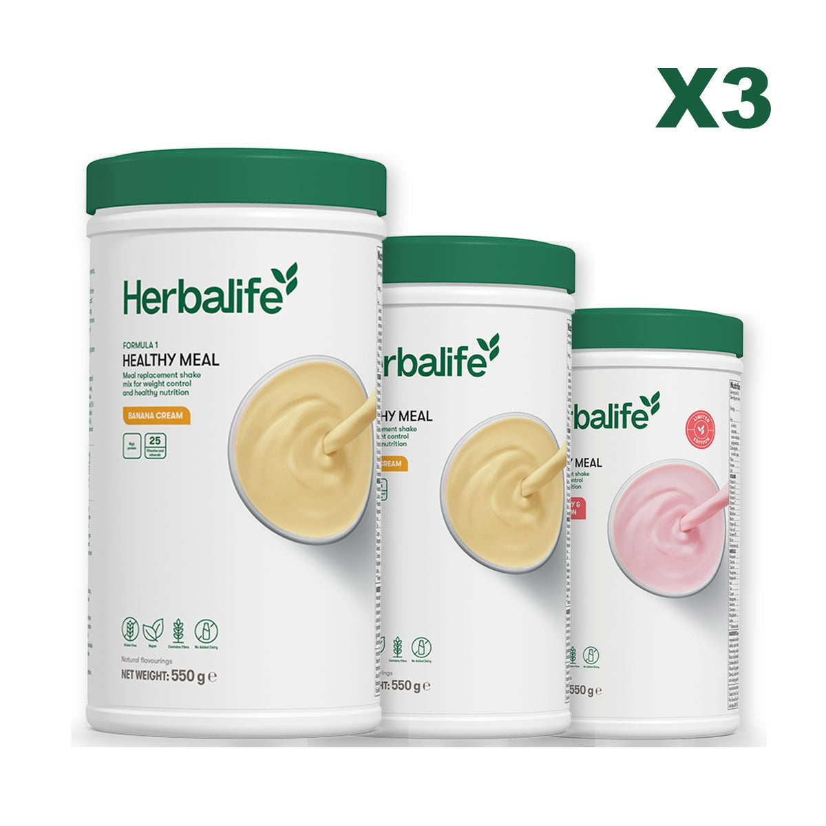 Formula 1 Banana Cream plus 2 flavours of your choice - Banana Cream / Strawberry Watermelon