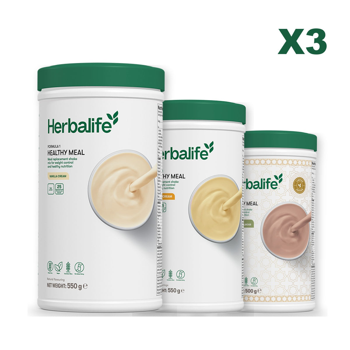 Formula 1 Vanilla plus 2 flavours of your choice - Banana Cream / Dubai Style Chocolate