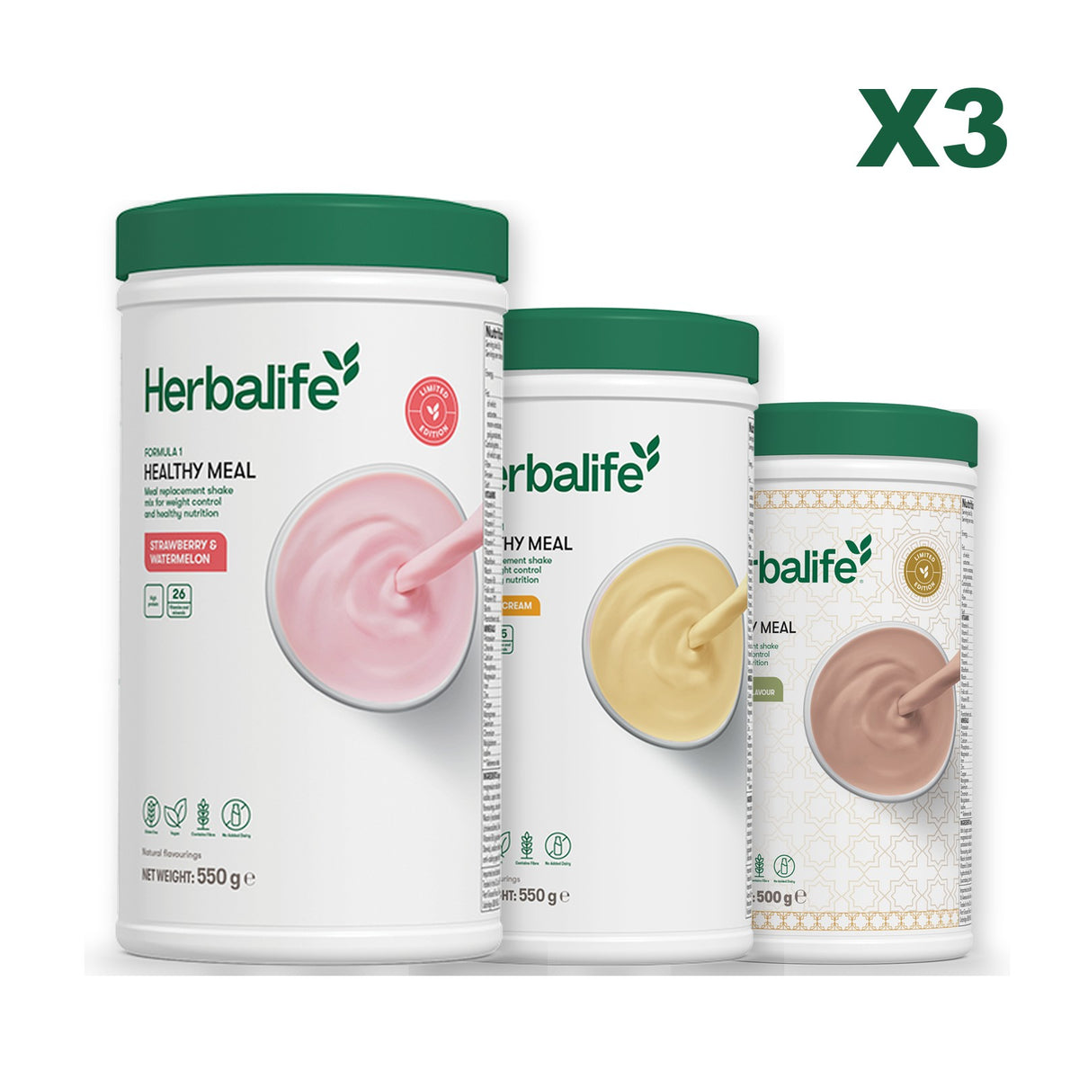 Formula 1 Strawberry Watermelon plus 2 flavours of your choice - Banana Cream / Dubai Style Chocolate