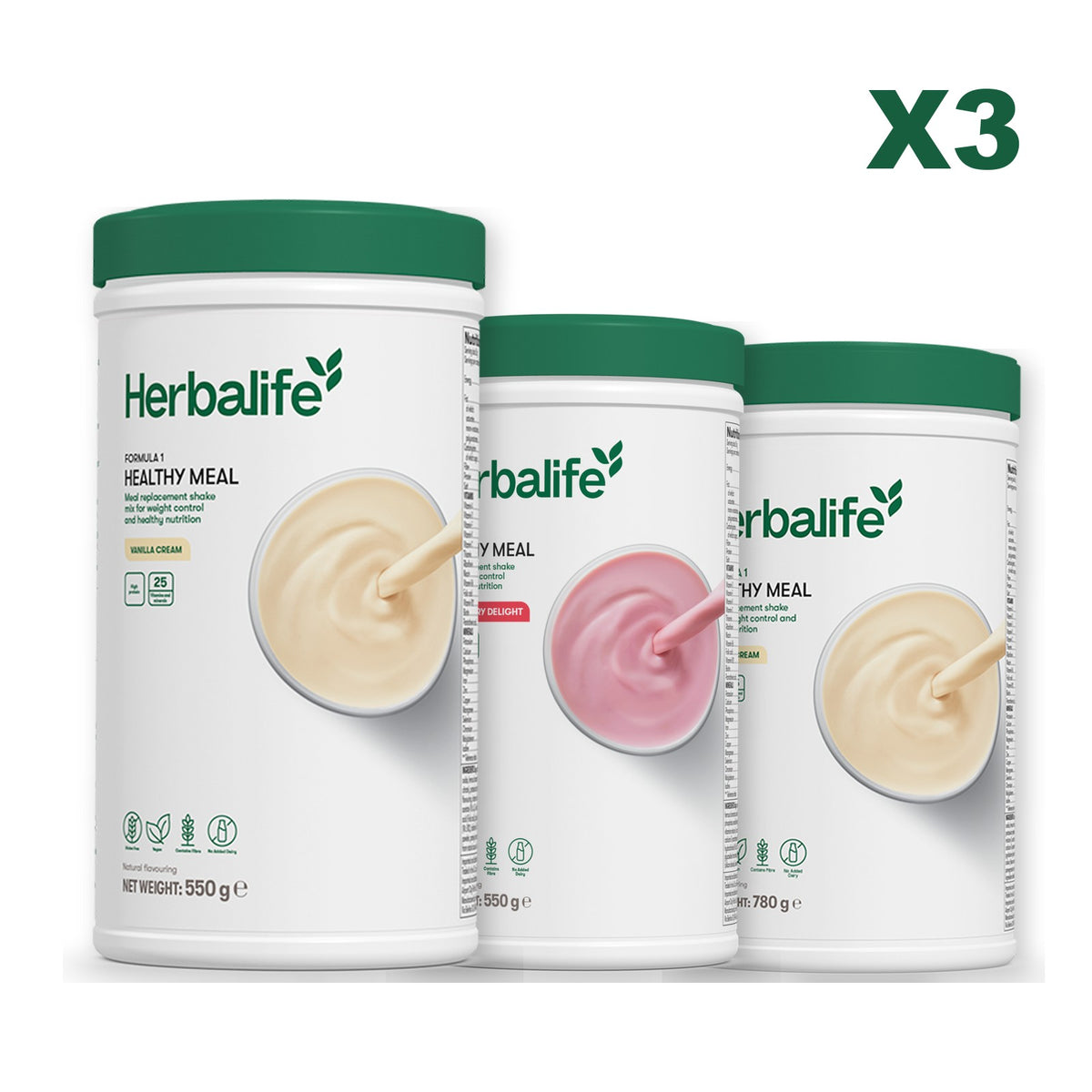 Formula 1 Vanilla plus 2 flavours of your choice - Strawberry / Vanilla (Large 780g)