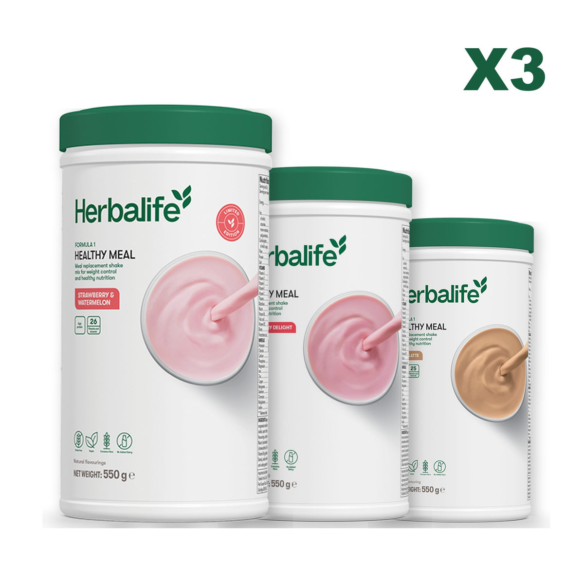 Formula 1 Strawberry Watermelon plus 2 flavours of your choice - Strawberry / Cafe Latte