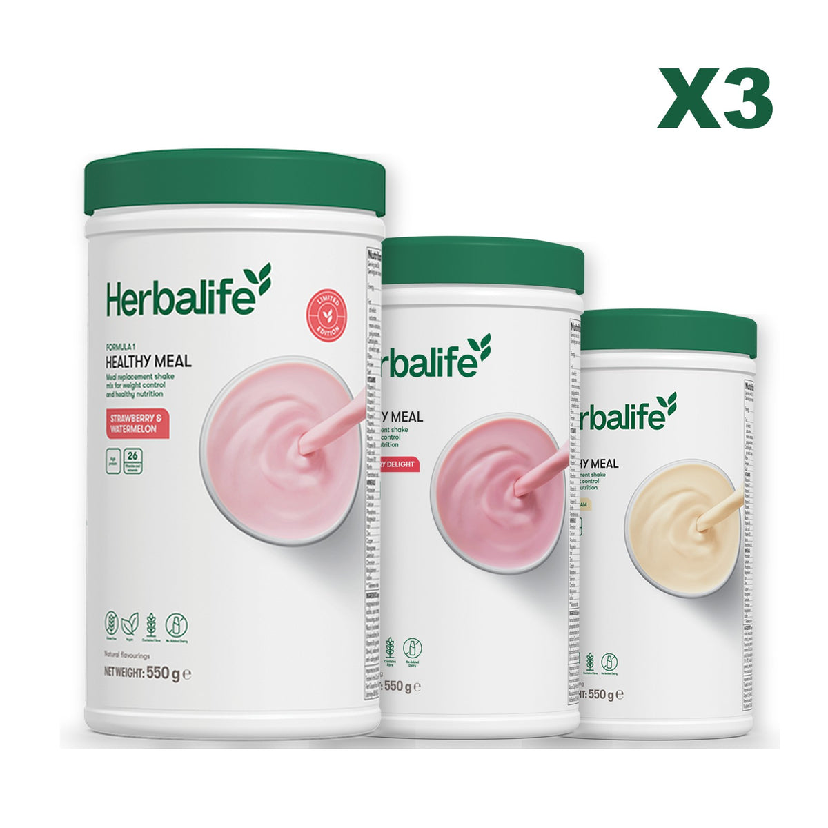Formula 1 Strawberry Watermelon plus 2 flavours of your choice - Strawberry / Vanilla
