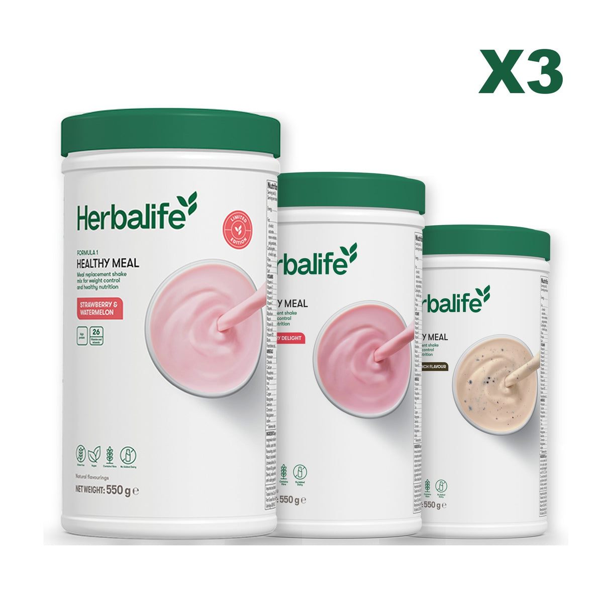 Formula 1 Strawberry Watermelon plus 2 flavours of your choice - Strawberry / Cookie Crunch