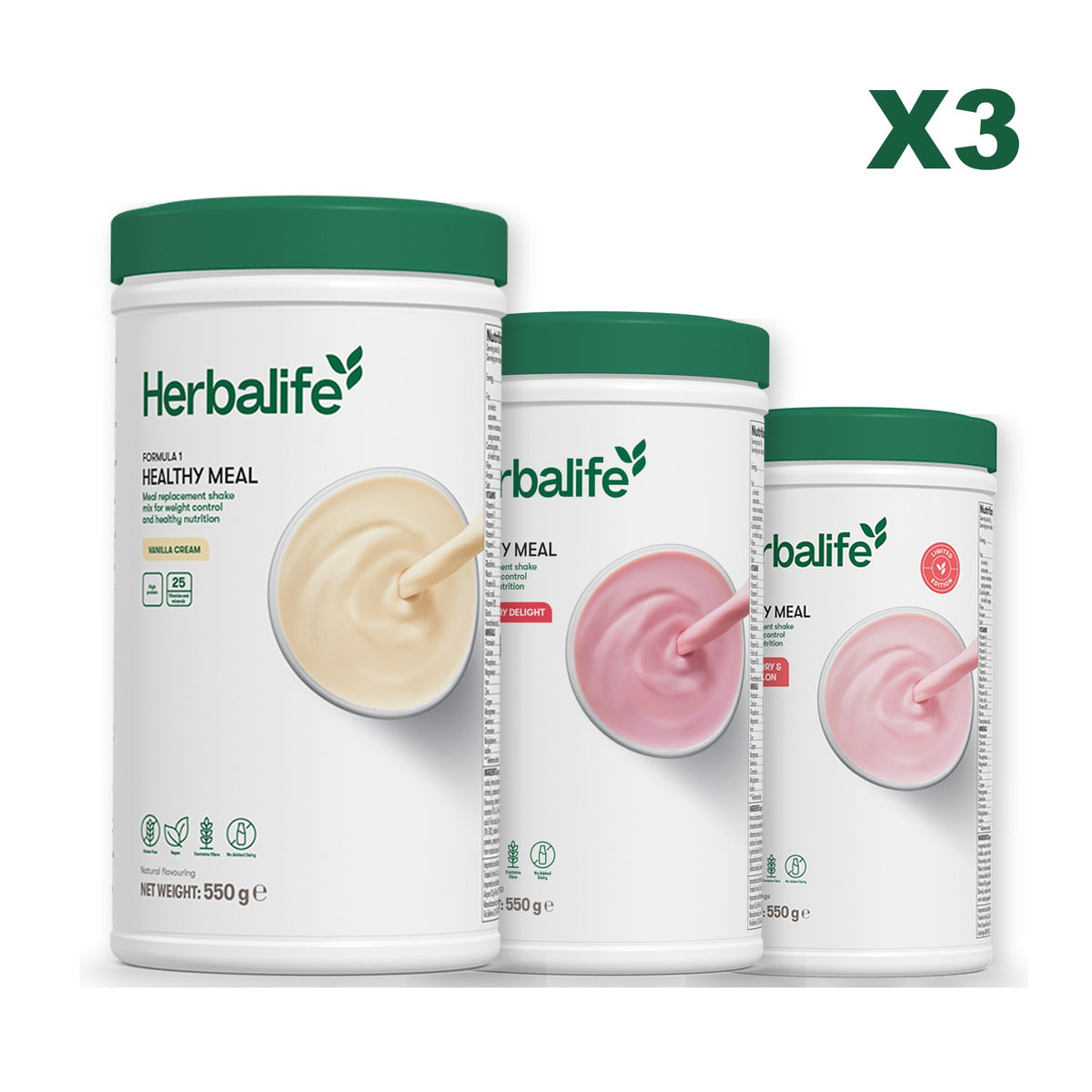 Formula 1 Vanilla plus 2 flavours of your choice - Strawberry / Strawberry Watermelon