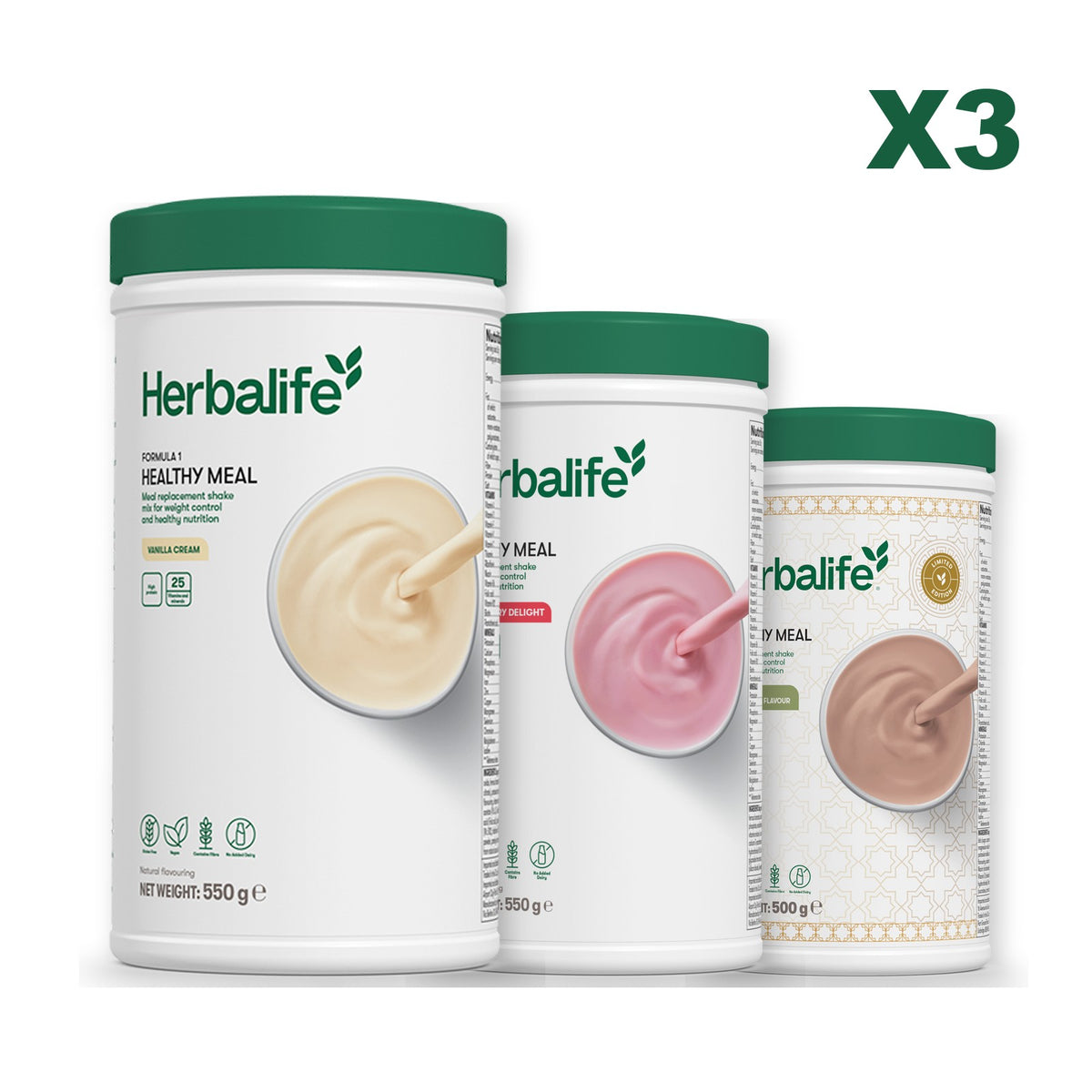 Formula 1 Vanilla plus 2 flavours of your choice - Strawberry / Dubai Style Chocolate
