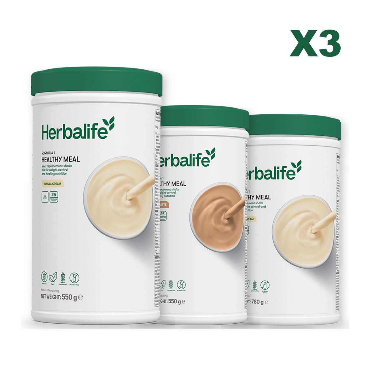 Formula 1 Vanilla plus 2 flavours of your choice - Cafe Latte / Vanilla (Large 780g)