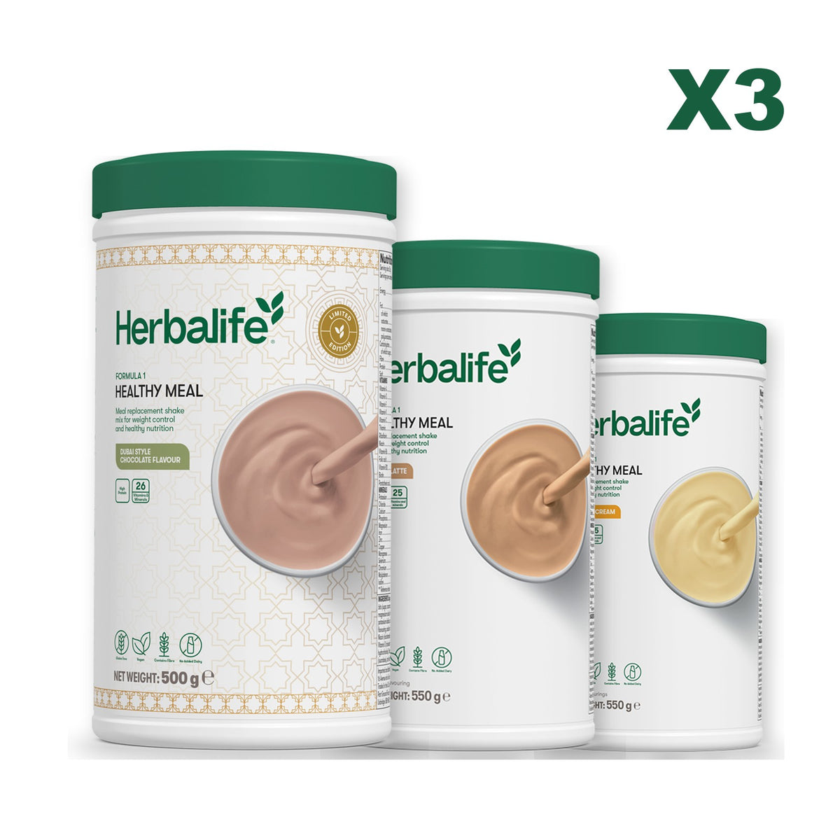Formula 1 Dubai Style Chocolate plus 2 flavours of your choice - Cafe Latte / Banana Cream