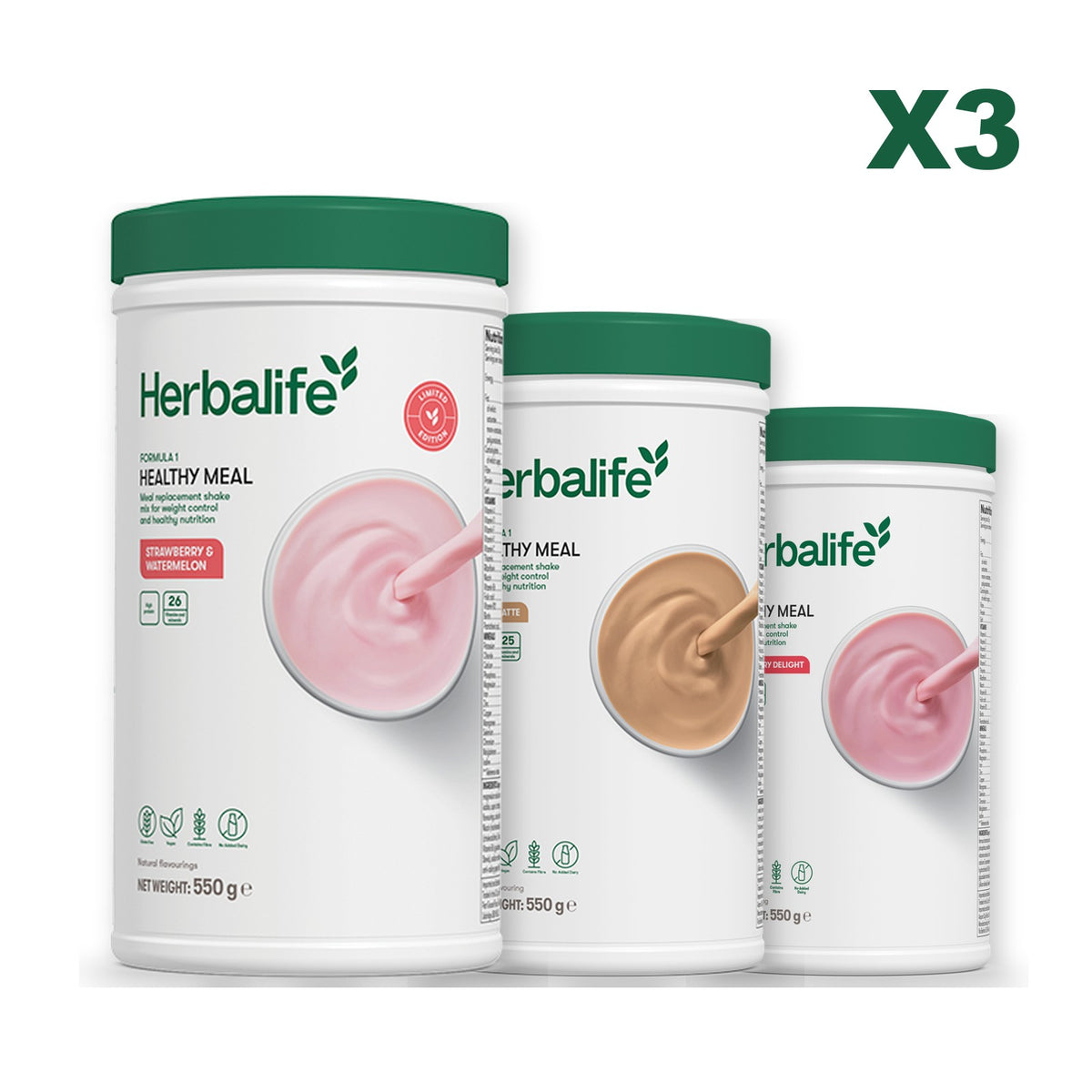 Formula 1 Strawberry Watermelon plus 2 flavours of your choice - Cafe Latte / Strawberry