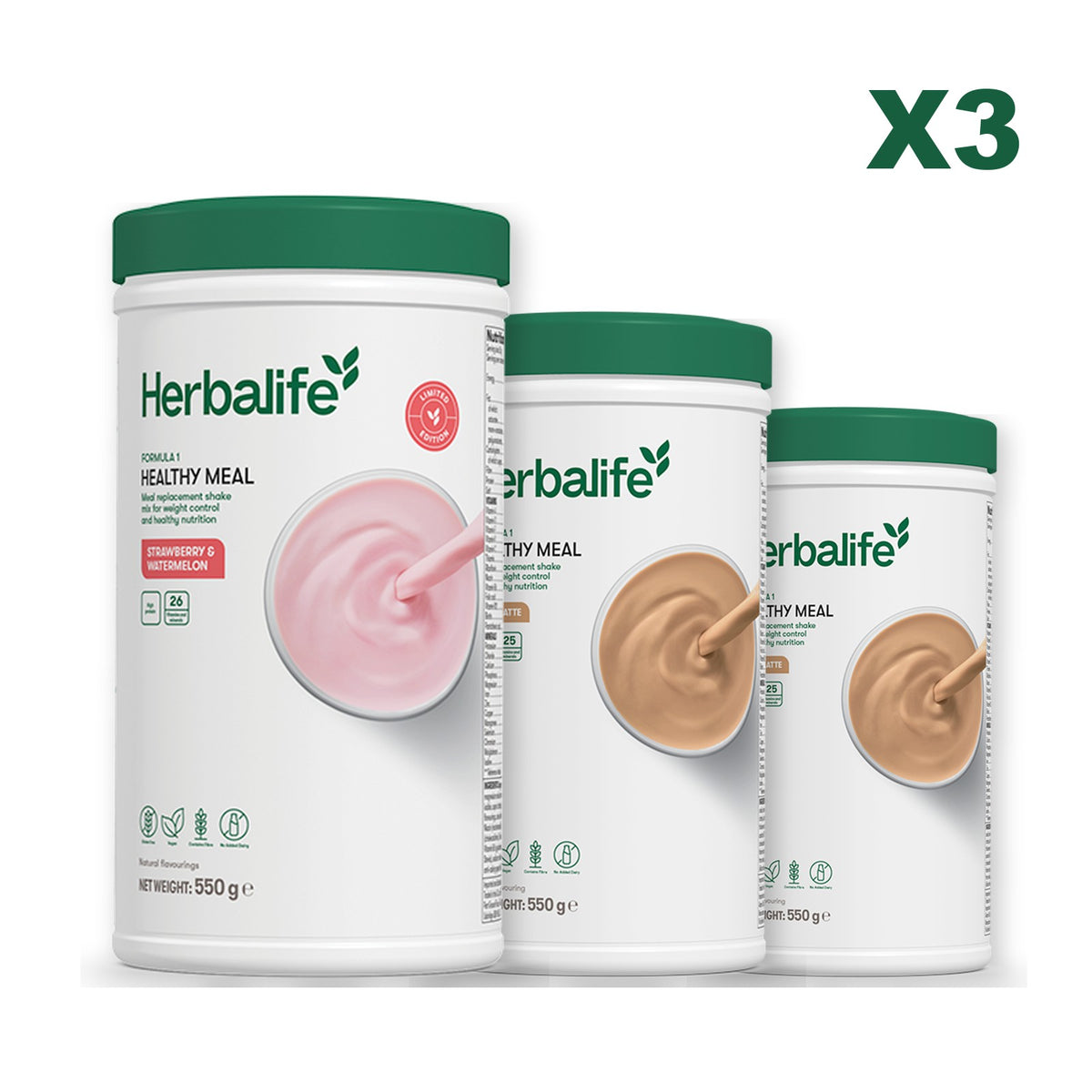 Formula 1 Strawberry Watermelon plus 2 flavours of your choice - Cafe Latte / Cafe Latte